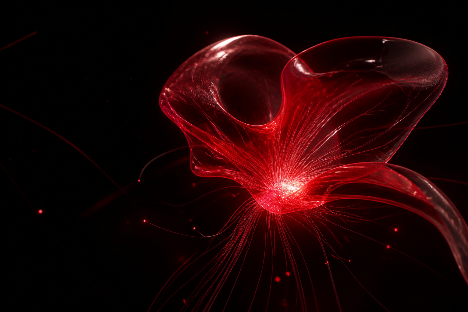 Abstract crimson intelligence form